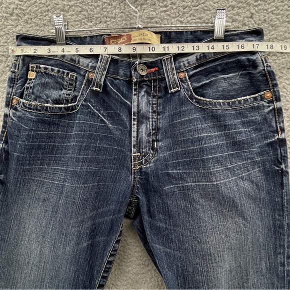 Big Star Men Jeans 34R Slim Straight Dark Wash Denim Western (35x30) - Picture 13 of 16